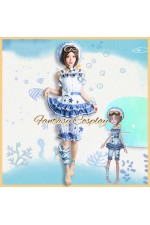 Identity V Mechanic Tracy Reznik Re-Swim Blue Outfit Cosplay Costume 2